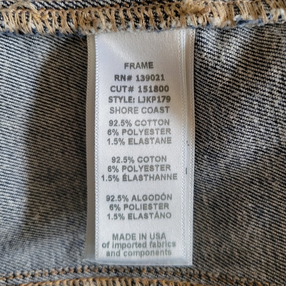 FRAME // ltd ed le slim denim jacket in medium blue denim shore coast - Picture 14 of 16